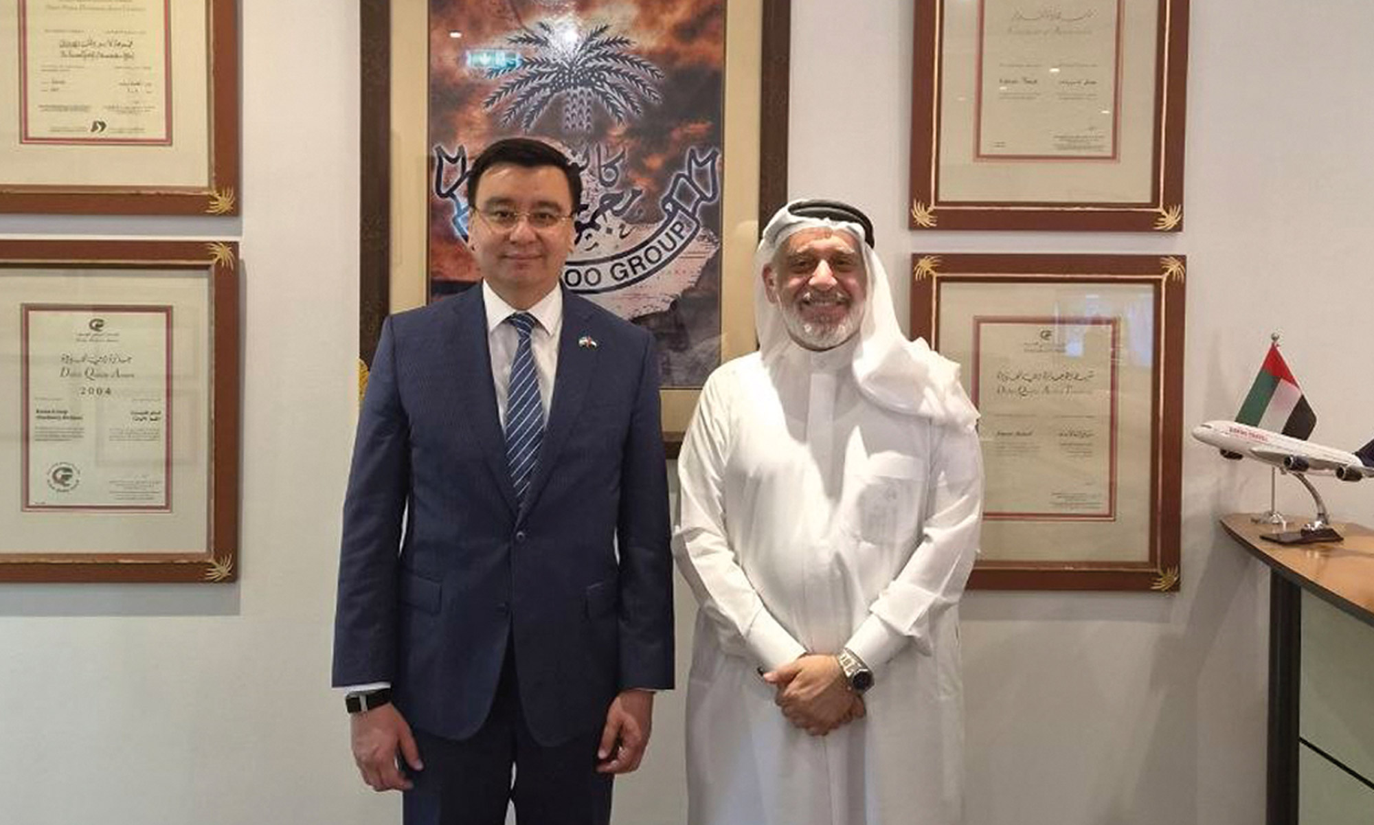 Mishal Kanoo, Chairman of The Kanoo Group Welcomes H.E. Umid Shadiev, Ambassador of Uzbekistan, in Courtesy Visit at The Kanoo Group Dubai Headquarters