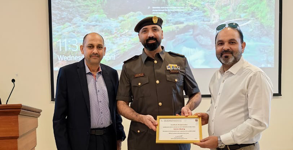 Certificate of Appreciation from GDRFA Dubai Certificate of Appreciation from GDRFA Dubai